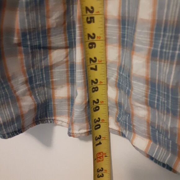 C.E. Schmidt Workwear Men's L Plaid Multicolor Short Sleeve Button Up Shirt - Picture 7 of 7